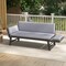 Outdoor Convertible Sofa Daybed with Adjustable Armrests for Balcony